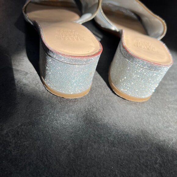 GUC Maryam Nassir Zadeh Mnz Sophie Slides, Mules 36.5, Silver Glitter - Picture 16 of 16